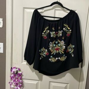 Black blouse 2x